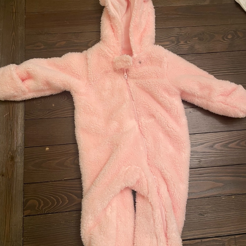 Carter’s Pink Baby Fleece zip up  One Piece